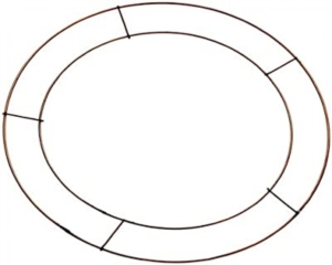 Wire flat copper wreath frame 14"