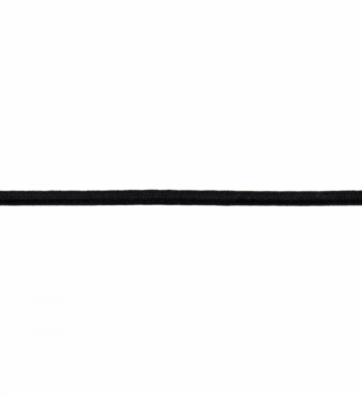 Black Round Elastic 4mm x 1m