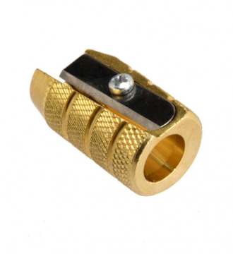 Bullet Shaped Single Hold Brass Pencil Sharpener