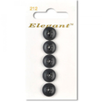 Sirdar Elegant Buttons - Charcoal 4-Hole 12mm