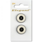 Sirdar Elegant Buttons - Black & White 19mm
