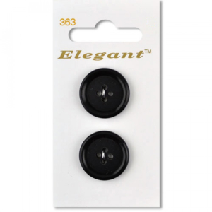 Sirdar Elegant Buttons - Black 22mm