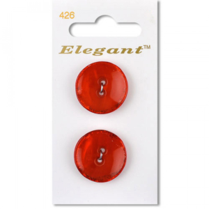 Sirdar Elegant Buttons - Red 2-Hole 22mm