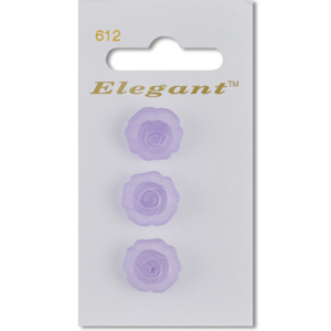 Sirdar Elegant Buttons - Purple Rose Shank 16mm