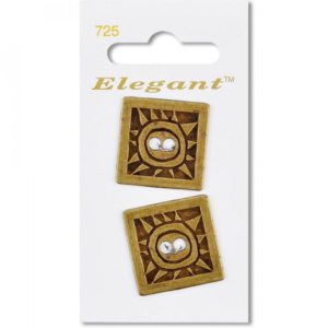 Sirdar Elegant Buttons - Antique Gold 2-Hole 32mm