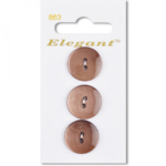 Sirdar Elegant Buttons - Brown 2-Hole 19mm
