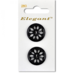 Sirdar Elegant Buttons - Black 22mm