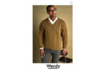 Wendy Wool Knitting Pattern 6167 - Cable Sweater