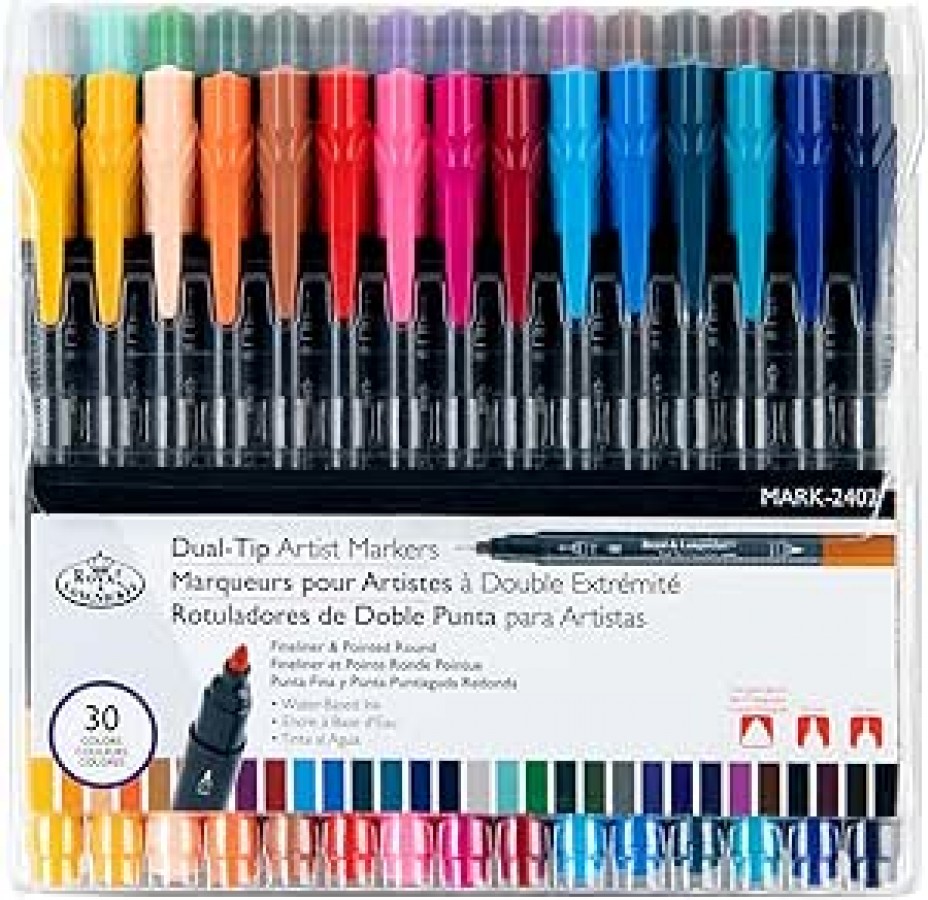 Royal & Langnicket Dual Tip Artists Markers Pk 30