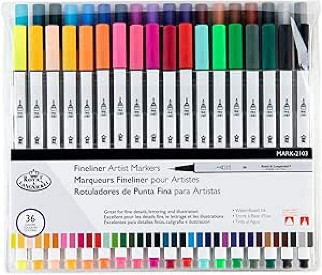 Royal & Langnickel Fineliner Artist Markers Pk 36