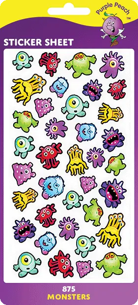 Purple Peach Stickers