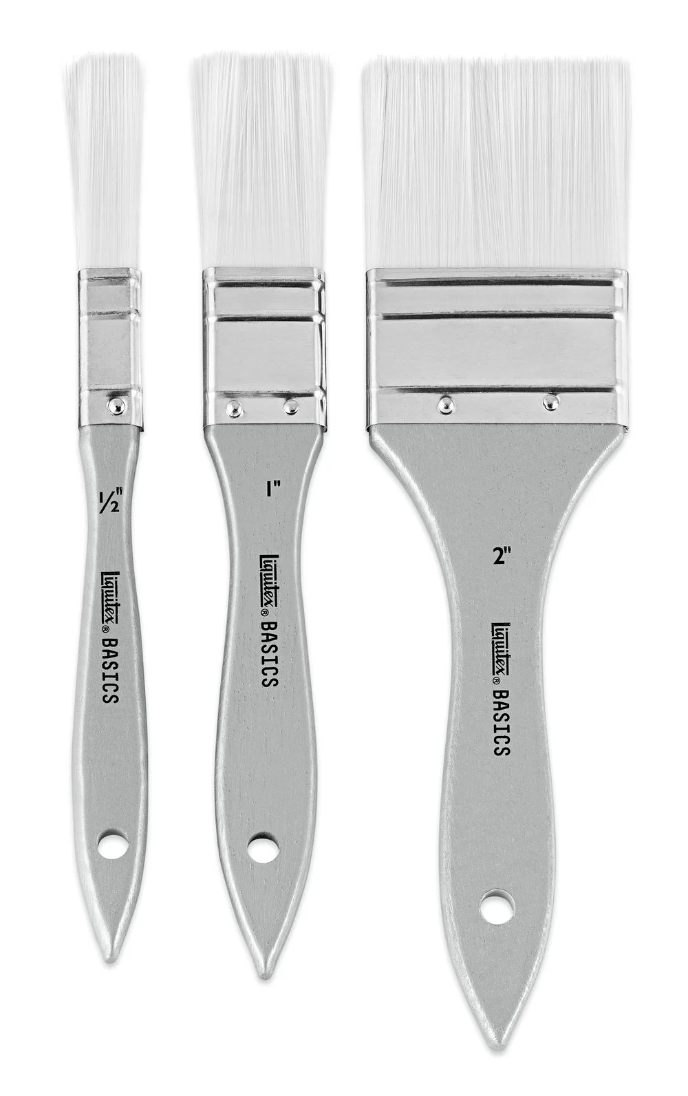 Liquitex Basics Synthetic Acrylic 3Pc Brush Set