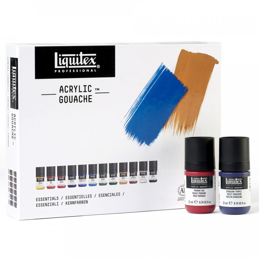 Liquitex Acrylic Gouache Set - 12 x 22ml Essentials Set