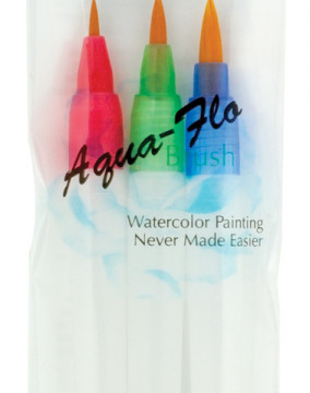Aqua-Flo Nylon Watercolour Paint Brush Set (Pack 3)