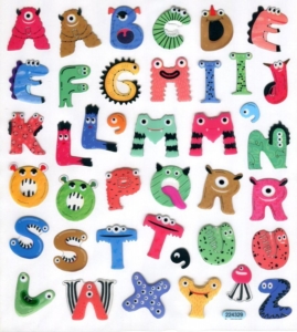 Alphabet Googley Eyes Stickers
