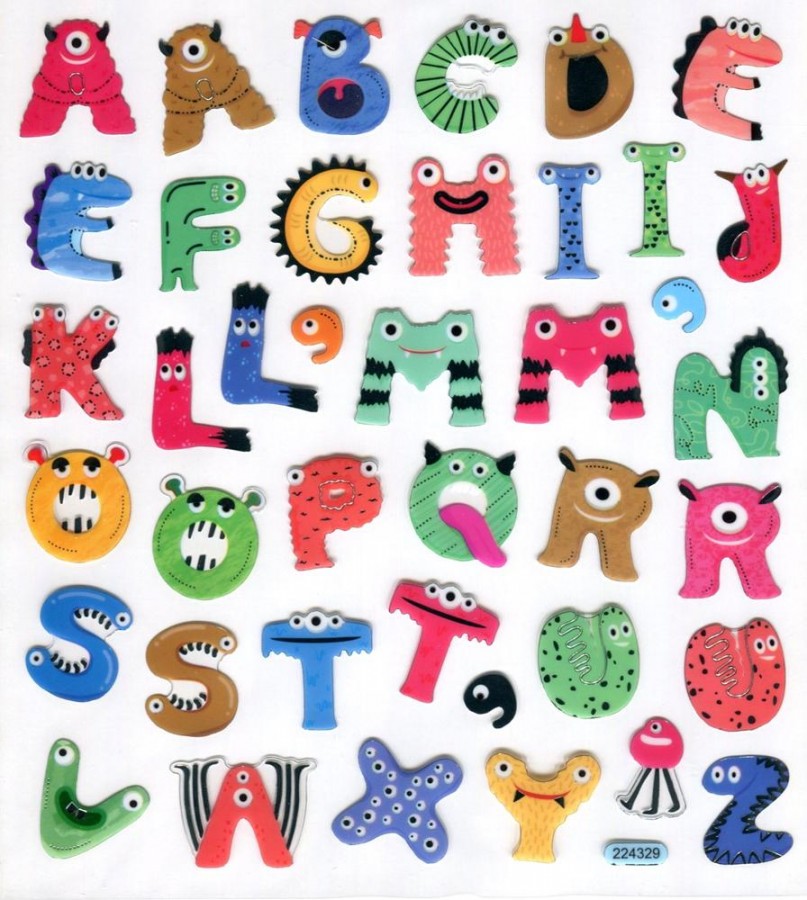 Alphabet Googley Eyes Stickers