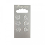 King Cole Rimmed Round Buttons - Clear (Medium)