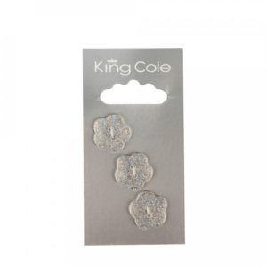 King Cole Flower Buttons - Glitter (Medium)