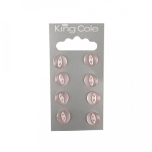 King Cole Fish-Eye Buttons - Pink (Small)