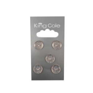 King Cole Round Glitter Effect Buttons (Small)