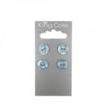 King Cole Round Petal Effect Buttons - Blue (Small)