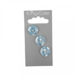 King Cole Round Petal Effect Buttons - Blue (Medium)