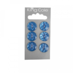 King Cole Fish-Eye Buttons - Blue (Medium)