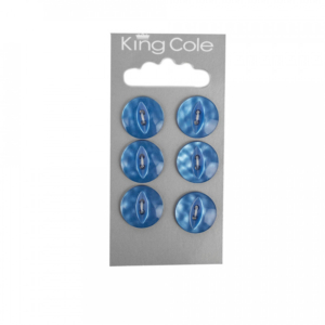 King Cole Fish-Eye Buttons - Blue (Medium)
