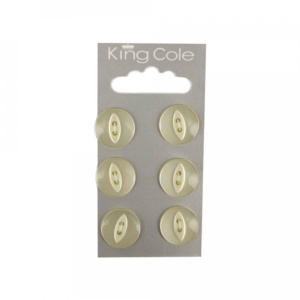 King Cole Fish-Eye Buttons - Yellow (Medium)