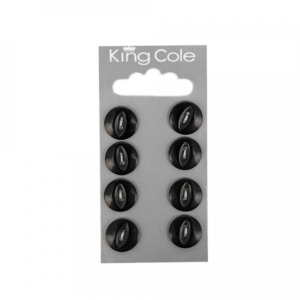 King Cole Fish-Eye Buttons - Black (Small)