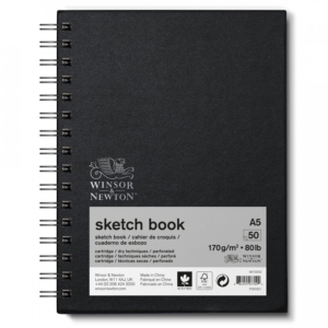 Winsor & Newton Hard Back Spiral Bound Sketch Book 170gsm