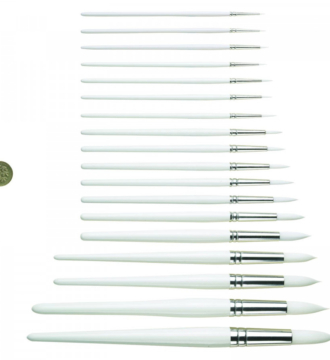 Pro Arte Polar White Nylon All Purpose Brush - Round