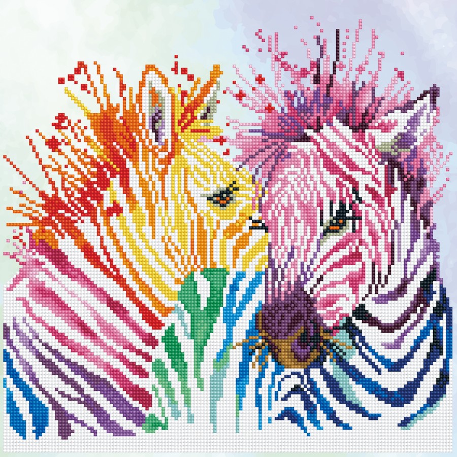Diamond Dotz Rainbow Zebras
