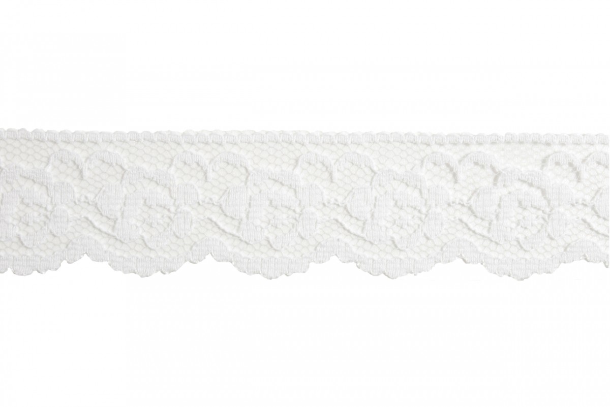 Trim Lace Nylon White