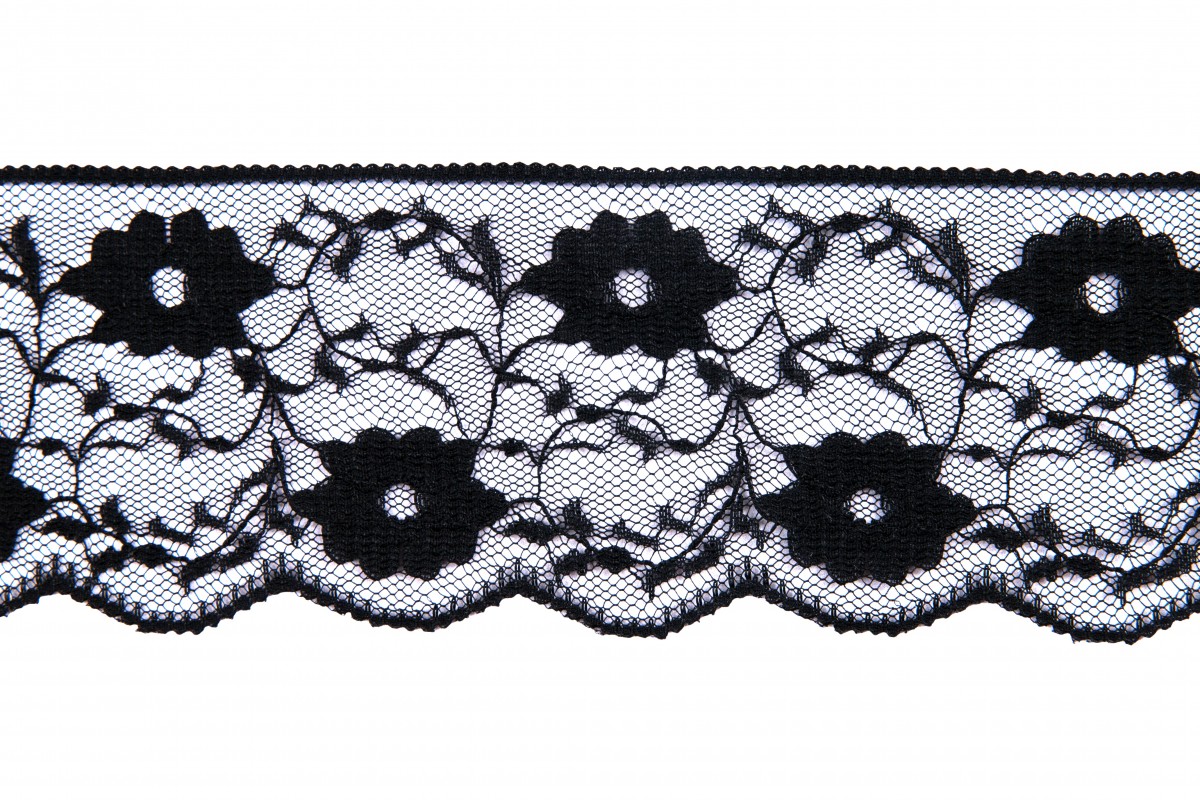 Trim Lace Nylon Black