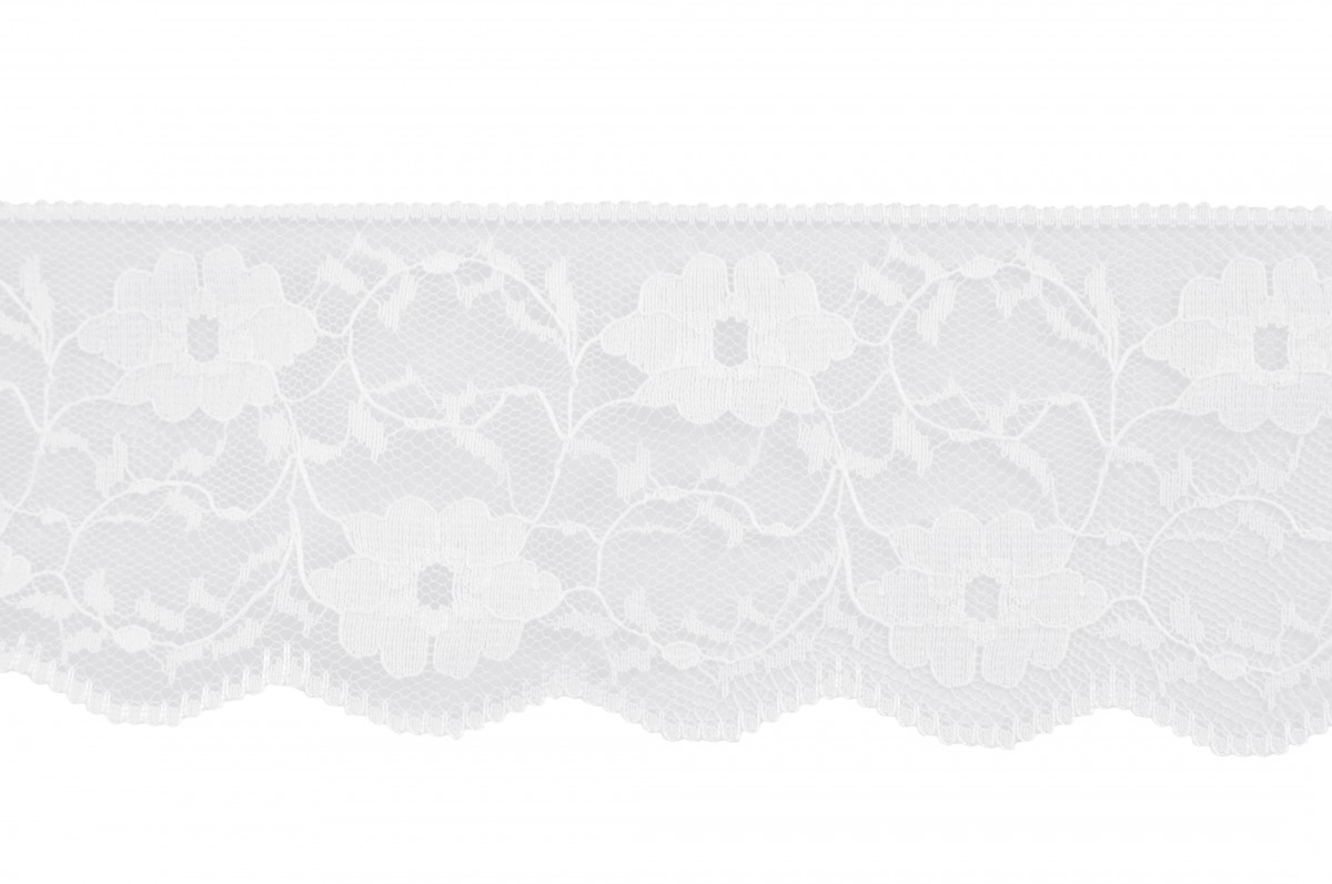 Trim Lace Nylon White