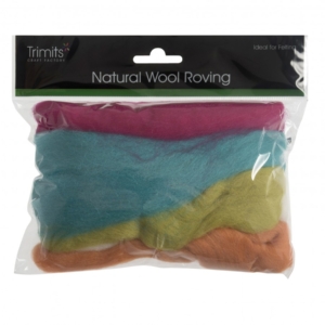Natural Wool Roving 50g