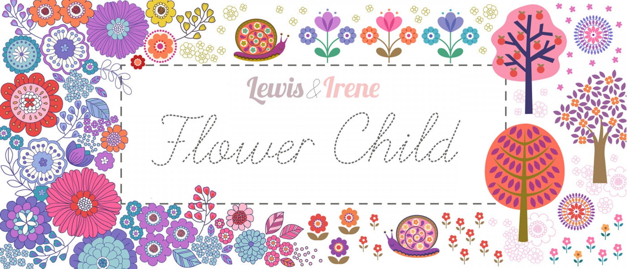 Lewis & Irene Fabric - Flower Child Collection