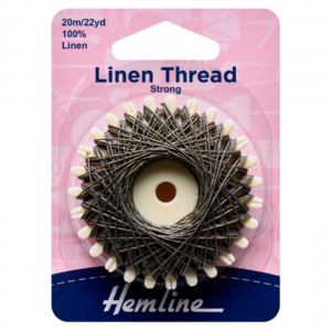 Hemline Linen Thread: 10m: Khaki