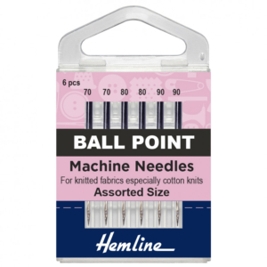 Hemline Sewing Machine Needles: Ball Point: Mixed: 5 Pieces