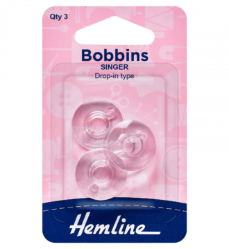 Hemline Plastic Bobbin: Singer/Class 66k