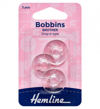 Hemline Plastic Bobbin: Brother