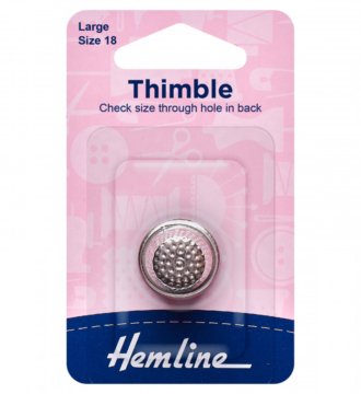 Hemline Metal Thimble - Large (Size 18)