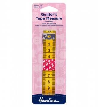 Hemline Extra Long Quilter's Tape Measure - Metric & Imperial