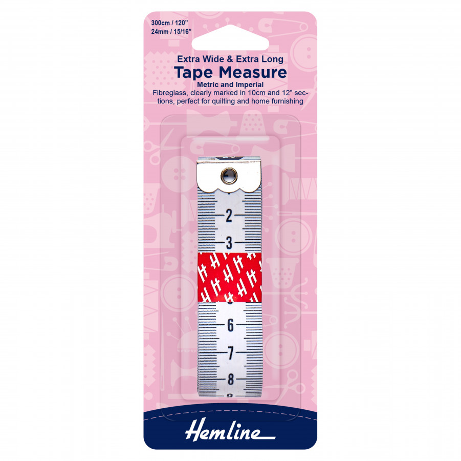 Hemline Extra Wide & Extra Long Tape Measure