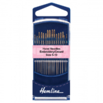 Hemline Premium Hand Sewing Needles Embroidery/Crewel Sizes 5-10
