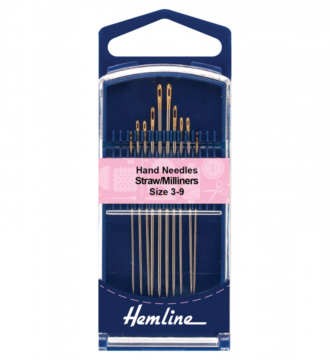 Hemline Premium Hand Sewing Needles Straw/Milners Sizes 3-9