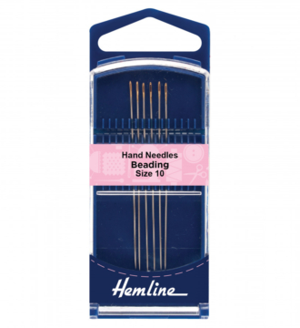 Hemline Premium Hand Sewing Needles Beading Size 10