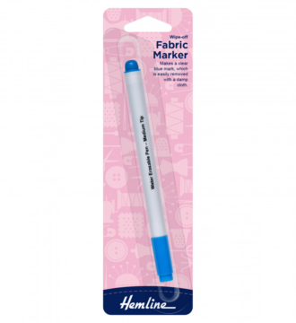 Hemline Fabric Marker Wipe Off/Wash Out - Blue