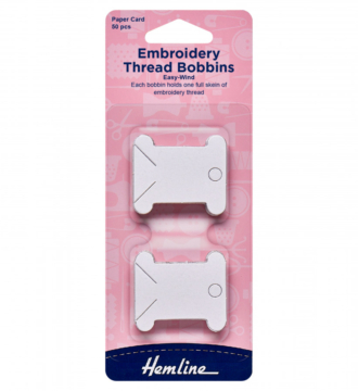 Embroidery Paper Thread Bobbins (Pack of 50)